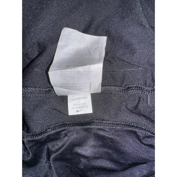 Nike Pants Women’s Size Large Straight Leg Black Polyester Grey Side Striped - Picture 12 of 12